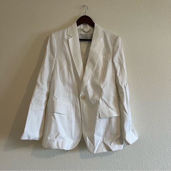 NWOT A.L.C. Women's Davin II Single-Breasted Blazer in White Size 8 - Picture 3 of 16